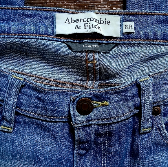 Abercrombie & Fitch Stretch Emma Blue Denim Vintage Y2K Bootcut Jeans Size 6 R - Picture 6 of 8